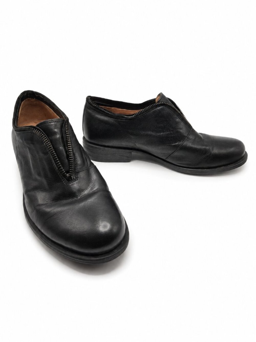 Miz Mooz Lauralyn Black Leather Slip-On Shoes Women's 6.5